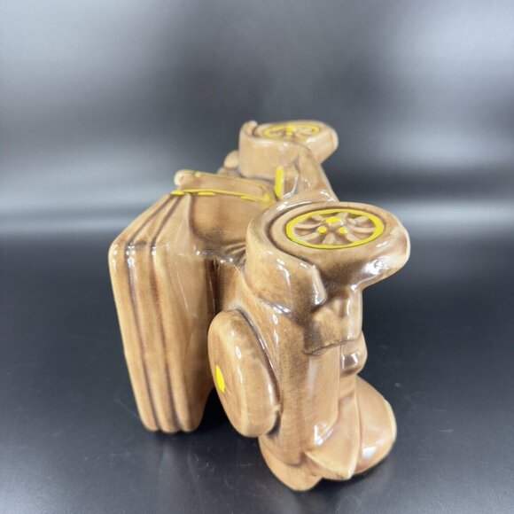 1950s McCoy Car Jalopy Automobile Planter Floral Pot Arrangement Brown Ceramic - Picture 11 of 16